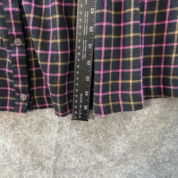 Madewell Dress Women’s 00 Plaid Flannel Raglan Button-Front Shirtdress Oversized - Picture 6 of 8